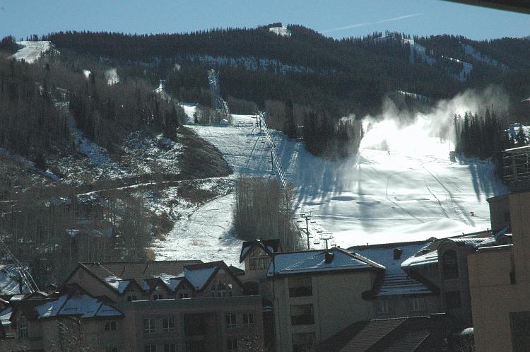 ouray0192.jpg - Snowmaking - upper right hand slope - getting ready for Thanksgiving
